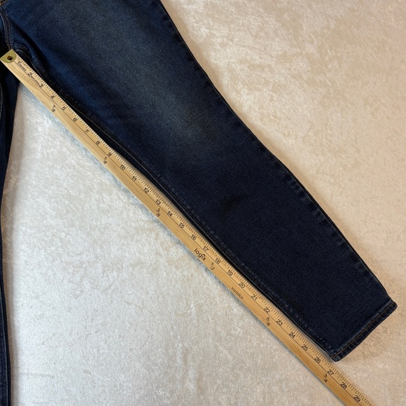 OLD NAVY Rockstar Demin Jeans Womens 12 Super Skinny Mid Rise Dark Wash - Picture 8 of 12